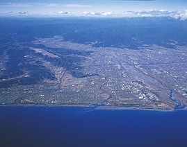 吉田町の俯瞰写真